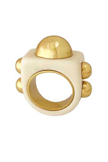 Shop_Radhika Agrawal Jewels_Ivory Bubble Ring _at_Aza_Fashions