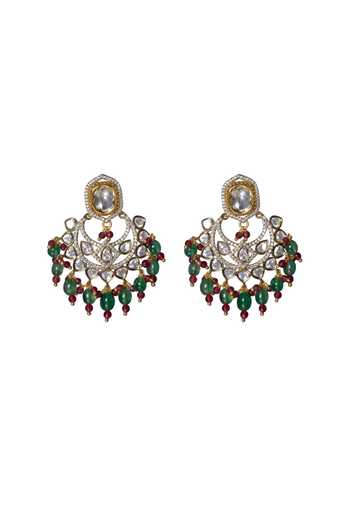 Shop_Joules by Radhika_Multi Color Tanirika Chandbali Earrings _at_Aza_Fashions