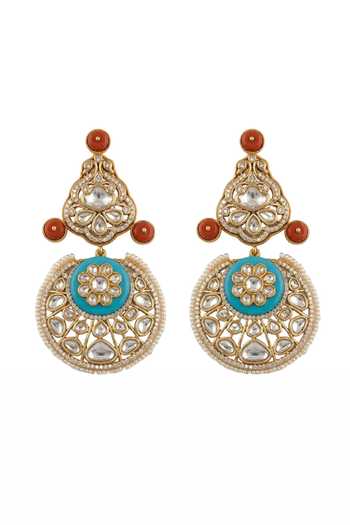 Shop_Joules by Radhika_Multi Color Sakshi Chandbali Earrings _at_Aza_Fashions