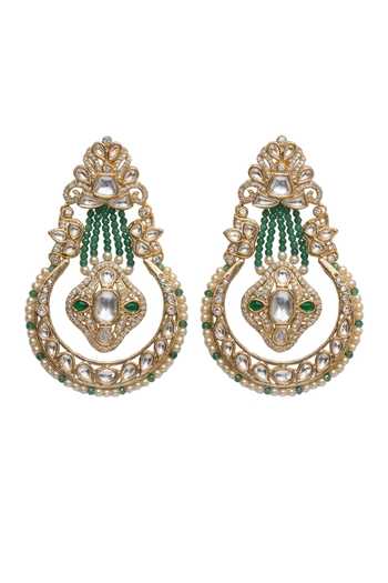Shop_Joules by Radhika_Gold Plated Lavanya Embellished Earrings _at_Aza_Fashions