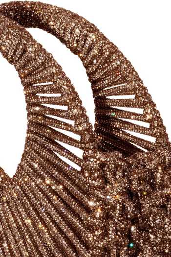 Shop_Forever Noor_Gold Sara Crystal Embellished Bag _Online_at_Aza_Fashions
