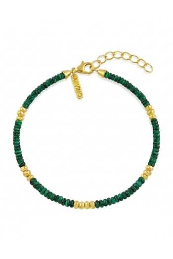 Shop_Arvino_Green Onyx Bead Anklet _at_Aza_Fashions