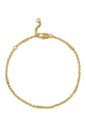 Shop_Arvino_Gold Plated Textured Link Bar Anklet _at_Aza_Fashions