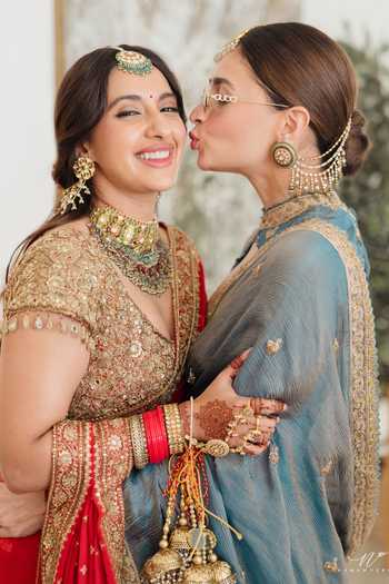 Buy_Punit Balana_Blue Silk, Tissue High Neck Ruffle Saree With Embroidered Blouse _Online_at_Aza_Fashions