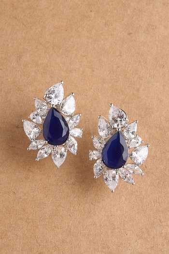 Buy_Mozaati_Silver Plated Aghna Earrings _at_Aza_Fashions
