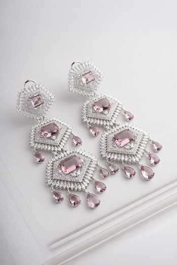 Shop_Mozaati_Silver Plated Aiza Earrings _at_Aza_Fashions