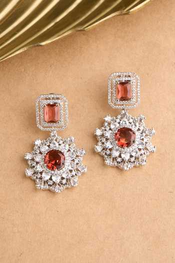 Shop_Mozaati_Silver Plated Amayra Earrings _at_Aza_Fashions