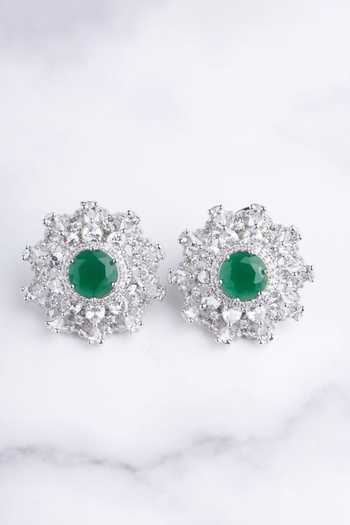 Shop_Mozaati_Silver Plated Apricity Earrings _at_Aza_Fashions