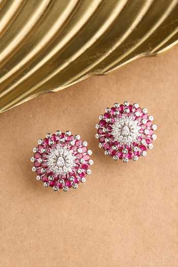 Shop_Mozaati_Silver Plated Areli Earrings _at_Aza_Fashions