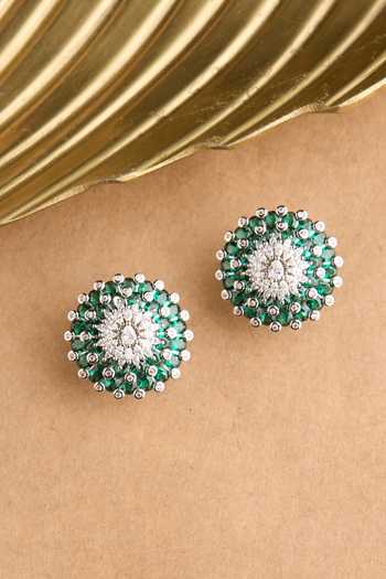 Shop_Mozaati_Green Areli Earrings _at_Aza_Fashions