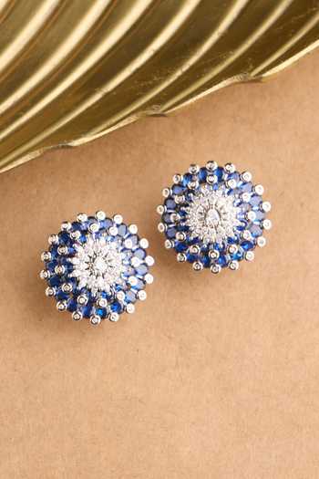Buy_Mozaati_Silver Plated Areli Earrings _at_Aza_Fashions