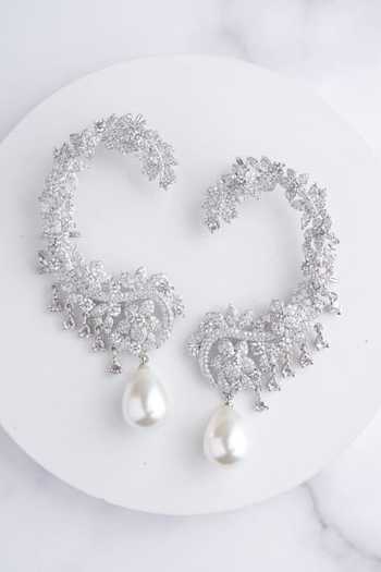 Shop_Mozaati_Silver Plated Celestia Earrings _at_Aza_Fashions