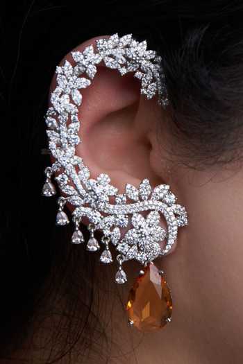 Buy_Mozaati_Silver Plated Celestia Earrings _at_Aza_Fashions