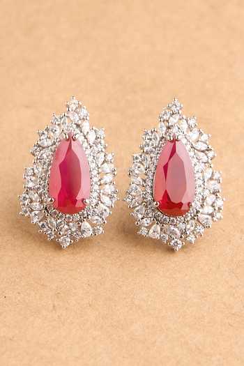 Shop_Mozaati_Silver Plated Nirvigh Earrings _at_Aza_Fashions