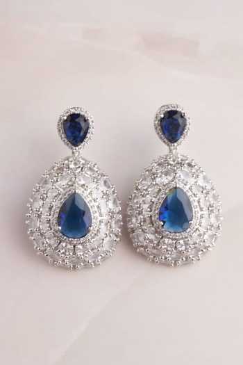 Shop_Mozaati_Silver Plated Parnavi Earrings _at_Aza_Fashions