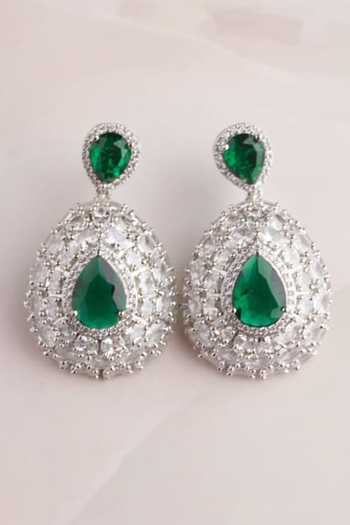 Shop_Mozaati_Silver Plated Parnavi Earrings _at_Aza_Fashions