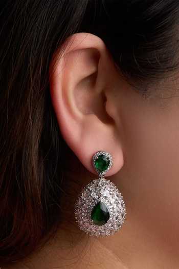 Buy_Mozaati_Silver Plated Parnavi Earrings _at_Aza_Fashions