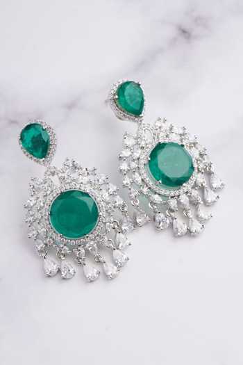 Shop_Mozaati_Green Flynn Earrings _at_Aza_Fashions