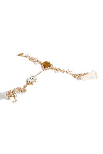 Outhouse_Rose Gold Crown Of Union Hand Harness Hathphool _Online_at_Aza_Fashions