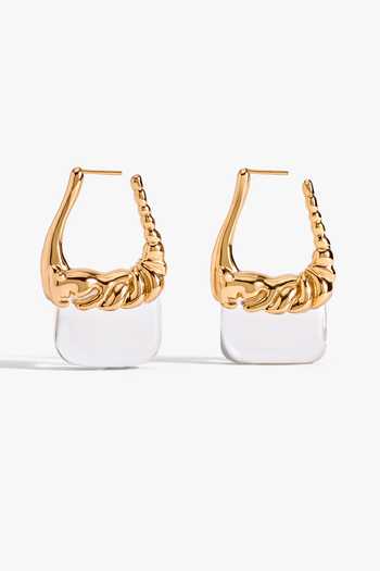 Shop_Outhouse_Gold Plated Scylla Drop Earrings _at_Aza_Fashions