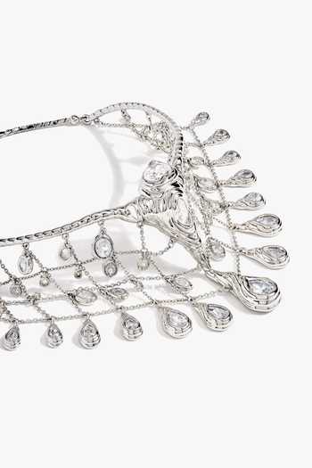 Shop_Outhouse_Silver Plated Siren Layered Choker _at_Aza_Fashions