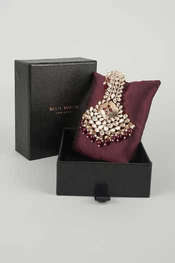 Shop_Salil Bhatia_Gold Pearl Embellished Kalangi _at_Aza_Fashions