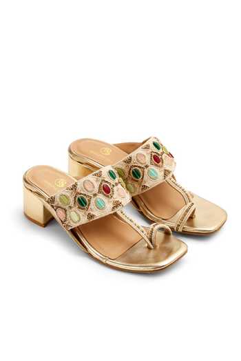 Buy_Shilpsutra_Gold The Imperial Jewel Kolhapuri Heels _Online_at_Aza_Fashions