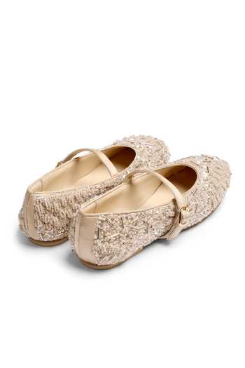 Shilpsutra_Ivory Frost Embroidered Ballerinas _Online_at_Aza_Fashions