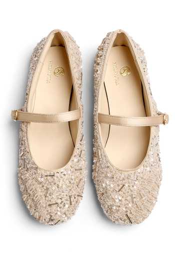 Shop_Shilpsutra_Ivory Frost Embroidered Ballerinas _at_Aza_Fashions