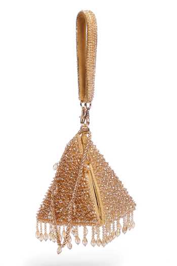 Shilpsutra_Gold Glided Amber Shikhara Bag _Online_at_Aza_Fashions