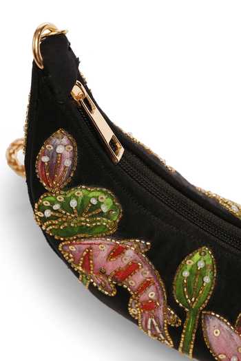 Buy_Shilpsutra_Black Jalaja Moon Bag _Online_at_Aza_Fashions