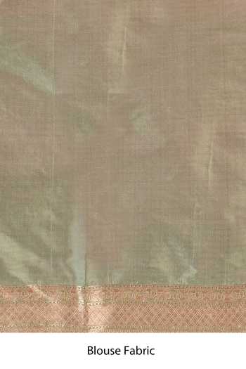 Vishwa By Pinki Sinha_Green Silk Handwoven Saree With Running Blouse _Online_at_Aza_Fashions