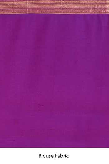 Vishwa By Pinki Sinha_Purple Silk Meenakari Shikargah Handwoven Saree With Running Blouse _Online_at_Aza_Fashions