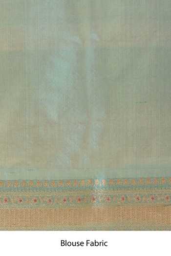 Buy_Vishwa By Pinki Sinha_Blue Silk Meenakari Brocade Saree With Running Blouse _Online_at_Aza_Fashions
