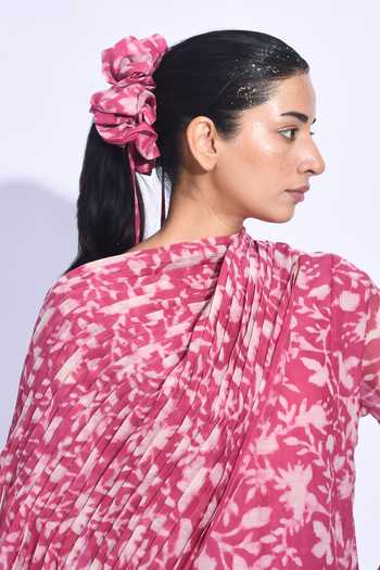 Buy_Jayati Goenka_Pink Chanderi Silk V-neck Sangria Suit Set 