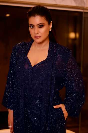 Shop_Itrh_Blue Net V-neck Stardust Crystal Embellished Shirt And Trouser Set _Online_at_Aza_Fashions