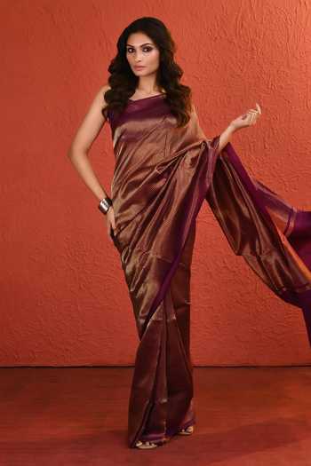 Shop_Vishwa By Pinki Sinha_Purple Silk Zari Woven Saree With Running Blouse 