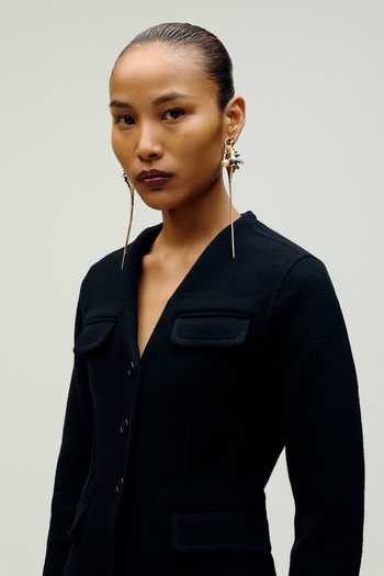 Shop_Outhouse_Gold Plated Seanymph Crestfall Earrings _Online_at_Aza_Fashions