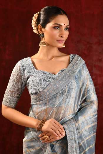 Buy_singhanias_Grey Tissue Saree With Running Blouse Fabric 