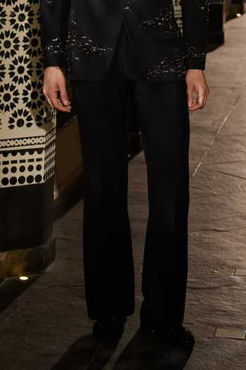Buy_Contrast By Parth_Black Lycra, Suiting Sequins, Crystals Solstice Embroidered Tuxedo Set _Online_at_Aza_Fashions