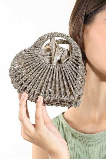 Buy_House Of Webhin_Gold Orya Heart Mini Bag _Online_at_Aza_Fashions