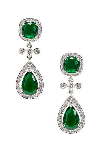 Buy_Nazaakat By Samara Singh_Emerald Green Stone Studded Necklace Set 