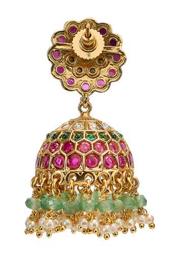 Buy_Nazaakat By Samara Singh_Gold Plated Stone Studded Pendant Necklace Set _Online