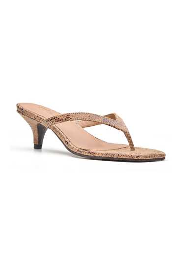 Buy_Dang Shoes_Beige Spark Python Kitten Heels _Online_at_Aza_Fashions