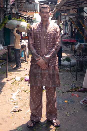Shop_Soniya G_Brown Silk Woven Nehru Jacket And Pant Set _at_Aza_Fashions