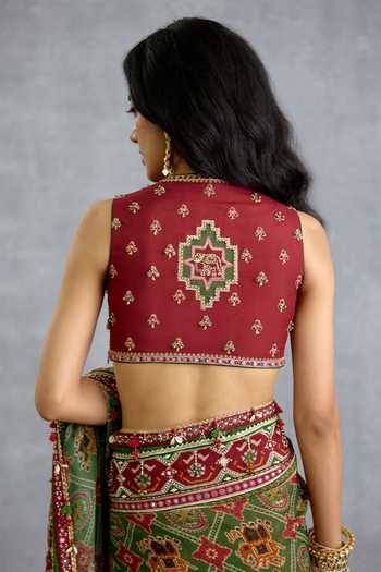 Torani_Multi Color Georgette Trinaja Surkhi Ameesha Saree _Online_at_Aza_Fashions