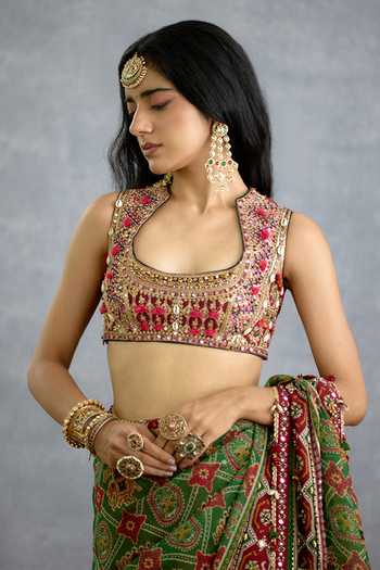 Buy_Torani_Multi Color Georgette Trinaja Surkhi Ameesha Saree _Online_at_Aza_Fashions