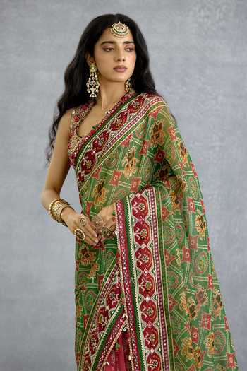Torani_Multi Color Georgette Trinaja Surkhi Ameesha Saree _at_Aza_Fashions