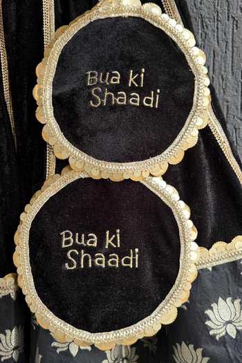 Buy_The little tales_Black Cotton, Net, Velvet Lehenga Set _Online_at_Aza_Fashions