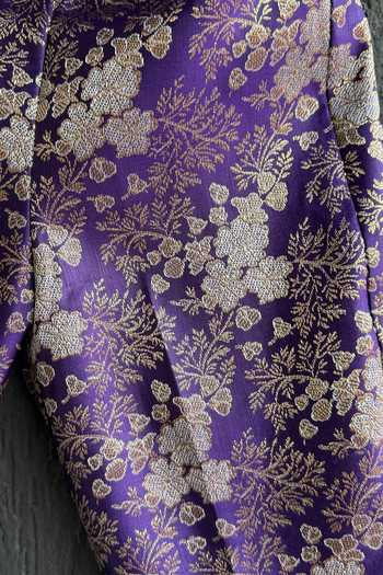 Buy_The Little Tales_Purple Silk, Cotton Brocade Woven Kurta Set _Online_at_Aza_Fashions